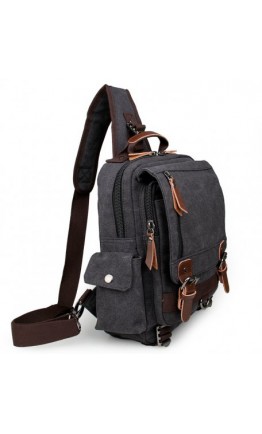 Черная мужская сумка, тканевый рюкзак 3010a