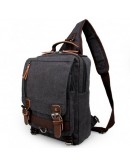 Фотография Черная мужская сумка, тканевый рюкзак 3010a