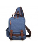 Фотография Синяя мужская сумка, тканевый рюкзак 3010k