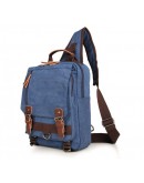 Фотография Синяя мужская сумка, тканевый рюкзак 3010k