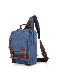 Синяя мужская сумка, тканевый рюкзак 3010k