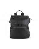 Фотография Кожаный мужской черный рюкзак Tiding Bag 303A