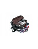 Фотография Крутой и стильный кожаный черный мужской рюкзак 73064