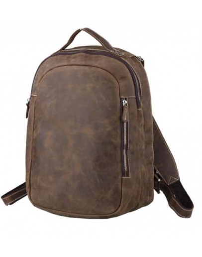 Фотография Лаконичный и очень модный кожаный коричневый рюкзак 73072