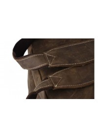 Лаконичный и очень модный кожаный коричневый рюкзак 73072