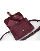 Фотография Кожаная женская бордовая сумочка 331188W-SGE