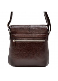Кожаная коричневая мужская сумка на плечо DESISAN 342-019