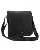 Фотография Кожаная черная мужская сумка на плечо DESISAN 342-101