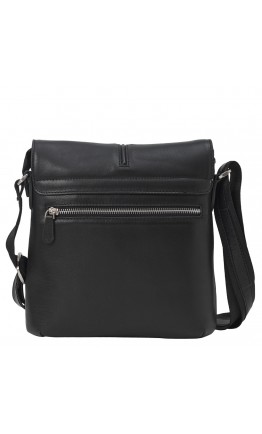 Кожаная черная мужская сумка на плечо DESISAN 342-101