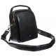 Черная кожаная небольшая мужская сумка на плечо - барсетка DESISAN - 343-01