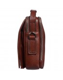 Фотография Рыжая кожаная небольшая мужская сумка на плечо - барсетка DESISAN - 343-015