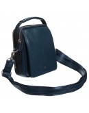 Фотография Мужская синяя кожаная сумка - барсетка DESISAN - 343-315