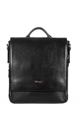 Черная кожаная мужская сумка на плечо - барсетка DESISAN 344-01