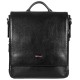 Черная кожаная мужская сумка на плечо - барсетка DESISAN 344-01