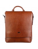 Фотография Рыжая кожаная мужская сумка на плечо - барсетка DESISAN 344-015