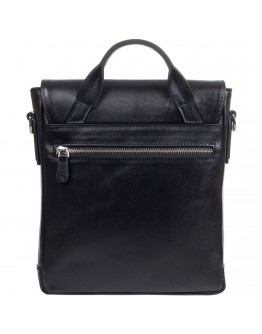 Удобная черная кожаная мужская барсетка - сумка на плечо DESISAN - 344-101