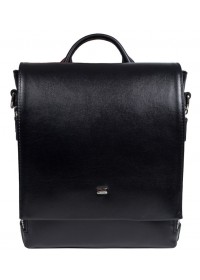 Удобная черная кожаная мужская барсетка - сумка на плечо DESISAN - 344-101