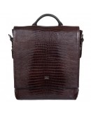 Фотография Коричневая кожаная мужская сумка на плечо - барсетка DESISAN 344-142