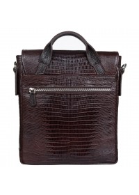 Коричневая кожаная мужская сумка на плечо - барсетка DESISAN 344-142