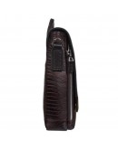 Фотография Коричневая кожаная мужская сумка на плечо - барсетка DESISAN 344-142