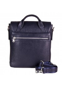 Синяя кожаная мужская сумка на плечо - барсетка DESISAN 344-315
