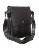 Фотография Кожаная черная мужская сумка на плечо DESISAN 349-101