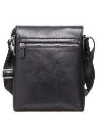 Кожаная черная мужская сумка на плечо DESISAN 349-101