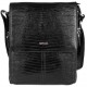 Черная кожаная мужская сумка на плечо среднего размера DESISAN 349-143