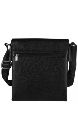 Кожаная черная мужская сумка на плечо DESISAN 350-01