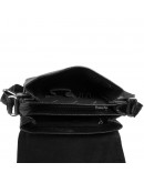 Фотография Кожаная черная мужская сумка на плечо DESISAN 350-01