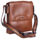 Кожаная рыжая мужская сумка на плечо DESISAN 350-015