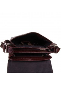 Кожаная коричневая мужская сумка на плечо DESISAN 350-019