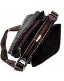 Фотография Кожаная коричневая мужская сумка на плечо DESISAN 350-09