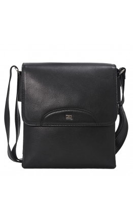 Кожаная черная мужская сумка на плечо DESISAN 350-101