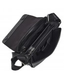 Фотография Кожаная черная мужская сумка на плечо DESISAN 350-101