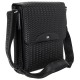 Кожаная черная мужская сумка на плечо DESISAN 350-113