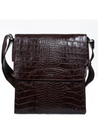 Кожаная коричневая мужская сумка на плечо DESISAN 350-19