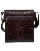 Фотография Кожаная коричневая мужская сумка на плечо DESISAN 350-19