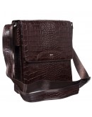 Фотография Кожаная коричневая мужская сумка на плечо DESISAN 350-19