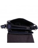 Фотография Кожаная синяя мужская сумка на плечо DESISAN 350-315