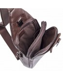 Фотография Коричневая сумка мужская рюкзак на одно плечо 74007C