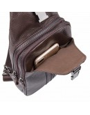 Фотография Коричневая сумка мужская рюкзак на одно плечо 74007C