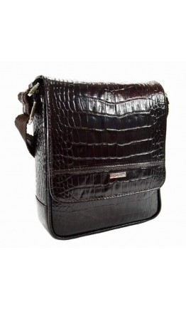 Маленькая кожаная черная сумка на плечо DESISAN - 417-19