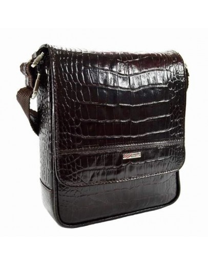Фотография Маленькая кожаная черная сумка на плечо DESISAN - 417-19