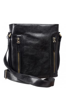 Кожаная мужская черная сумка на плечо TONY BELLUCCI - 5001-893