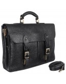 Фотография Кожаный черный мужской удобный портфель TONY BELLUCCI - 5015-893