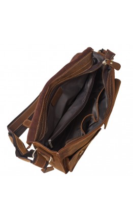 Коричневая мужская кожаная сумка на плечо Bx1050RR
