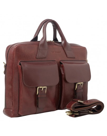 Фотография Кожаный светло-коричневый мужской портфель TONY BELLUCCI - 5026-896