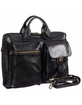 Кожаный черный мужской портфель TONY BELLUCCI - 5027-893