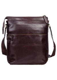 Кожаная мужская коричневая сумка на плечо TONY BELLUCCI - 5029-09